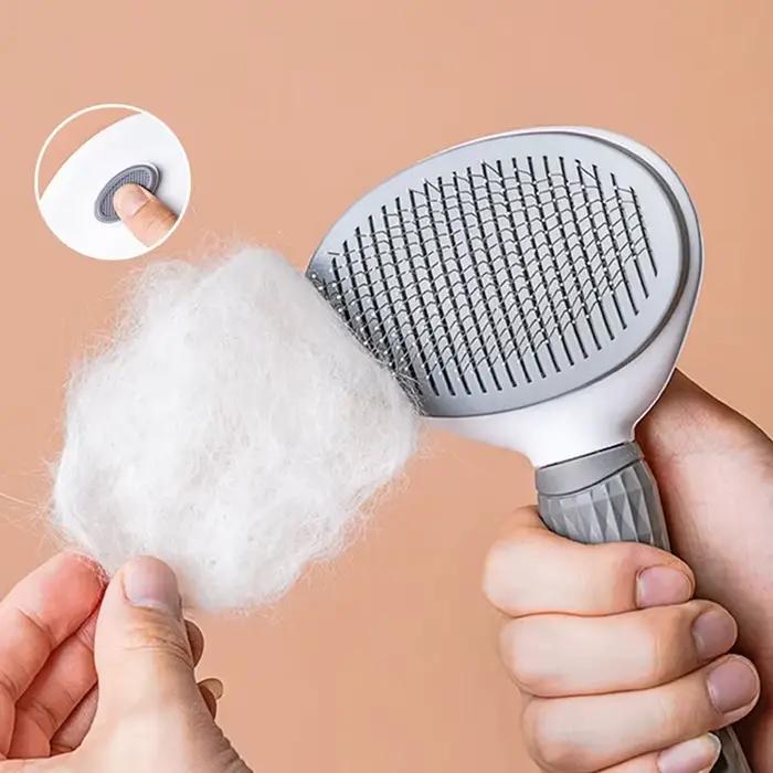 Brosse pour chien et chat, peigne autonettoyant pour enlever les poils d'animaux, outils de toilettage pour chiens et chats, peigne démêlant pour animaux de compagnie, accessoires pour chiens