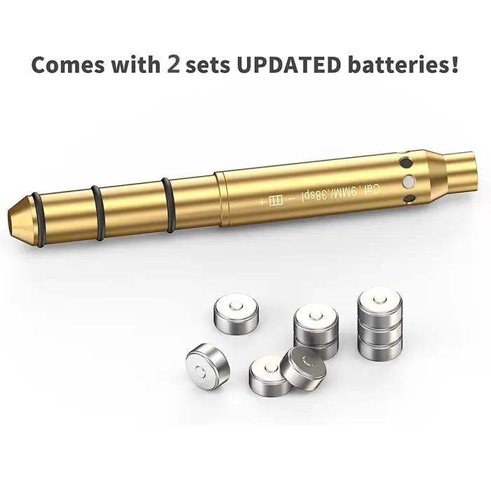 Visée d'alésage Laser tactique. 177/22LR/.223Rem/9mm/.38spl Cal, baril d'extrémité d'alésage Laser rouge pour pistolets de Revolvers, fusil, pistolets à Air