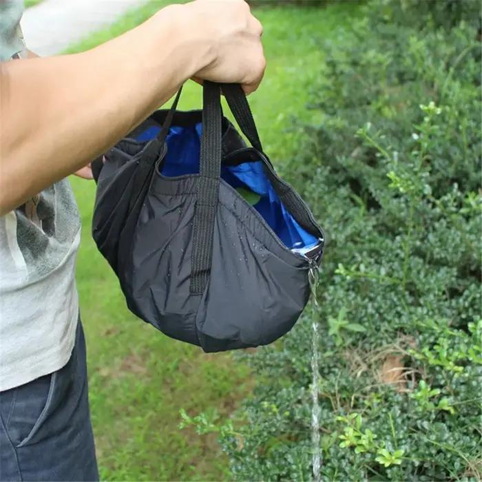 Lavabo pliable de 8,5 l, lavabo de pieds, voyage, pêche, randonnée, Camping en plein air, seau pliab