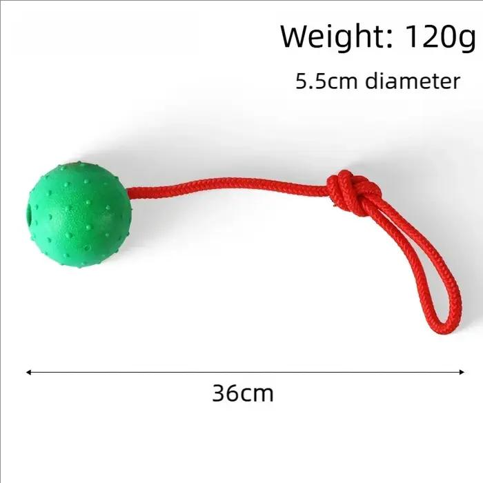 Balle sur corde pour chien, jouet résistant aux morsures, balle interactive pour chien avec corde, l