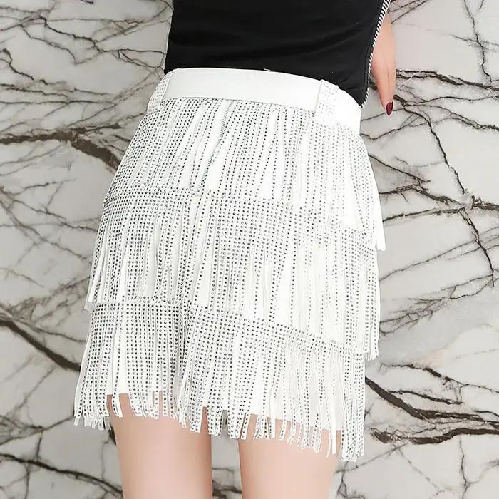 Ensemble jupe trapèze taille haute avec ceinture pour femmes, jupes courtes tarière, mode féminine,