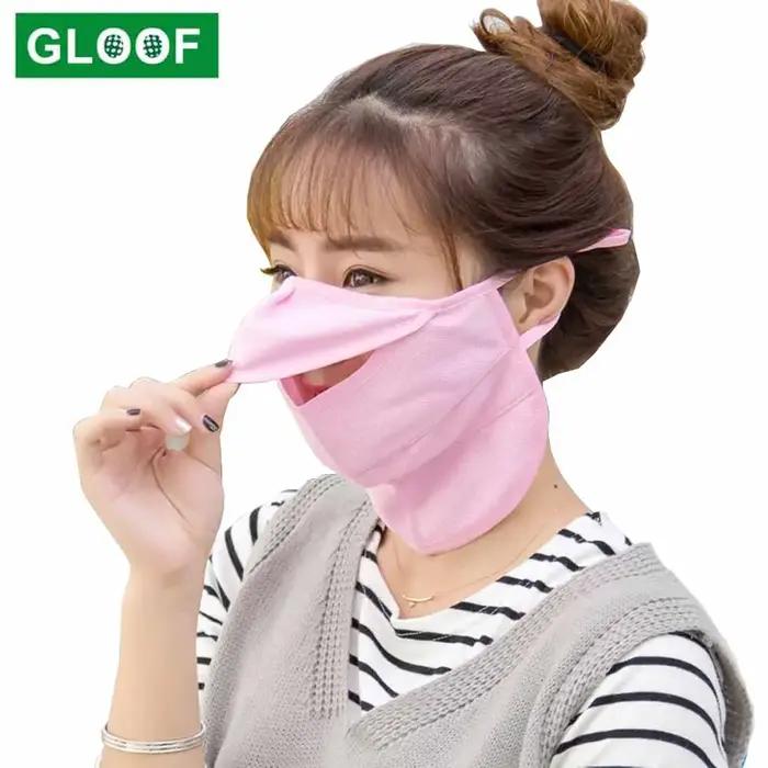 Masque de protection contre les UV pour femme, masque facial respirant, écharpe de couverture, boucl