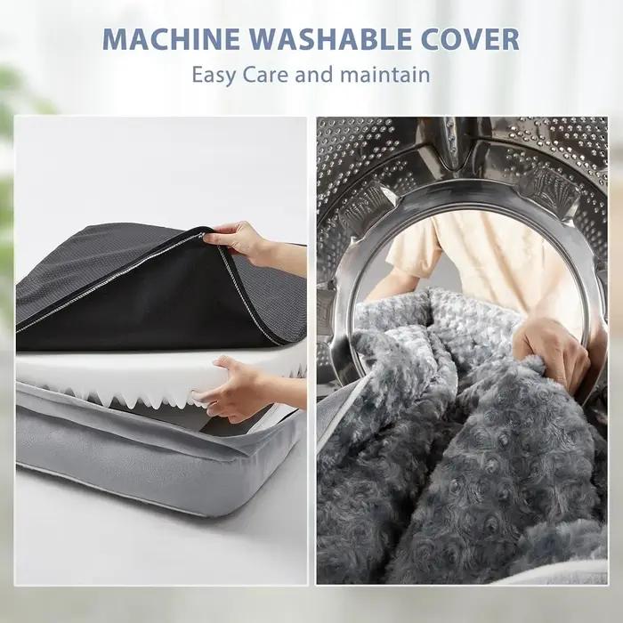 Lit orthopedique impermepable pour chiens grandes tailles avec housse amovible et support articulaire pour un repos confortable et hygienique