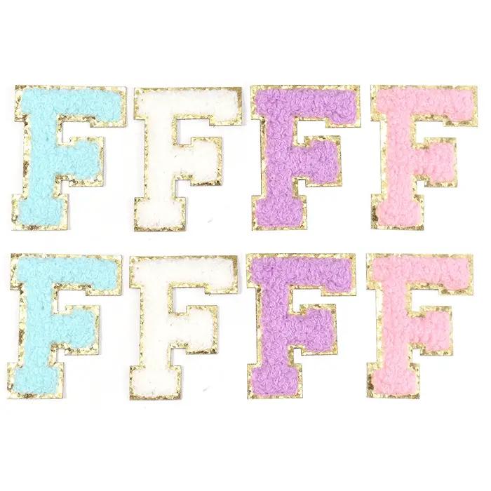 8Pcs / Lot Lettres de patch pour les vêtements Alphabet Lettre collante Sacs