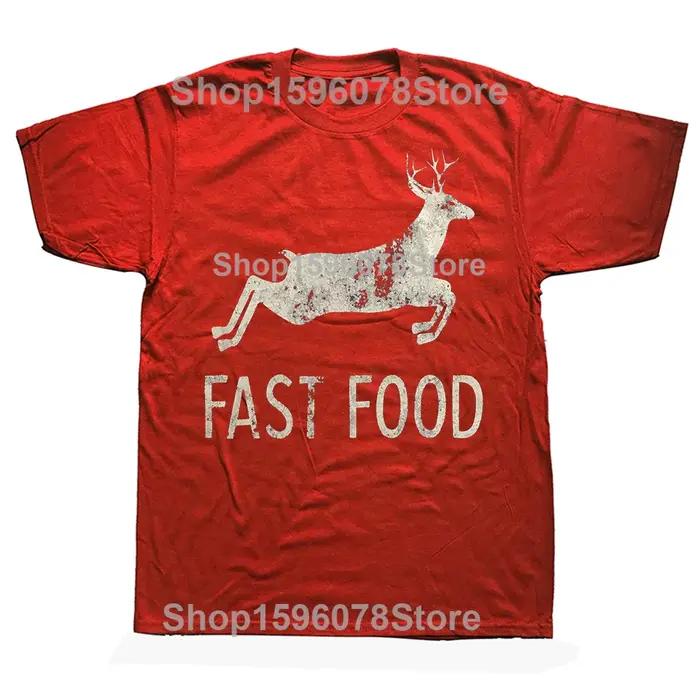 T-shirts humoristiques et graphiques pour hommes chasseurs, à thème 'Papa Cerf', avec messages vulgaires et offensants, cadeaux sur le thème de la restauration rapide, unisexe, à manches courtes