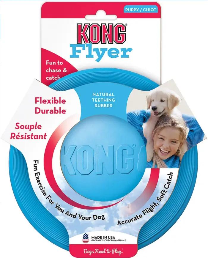 KONG-Jouet pour chiot, jouet pour chien, bleu/rose