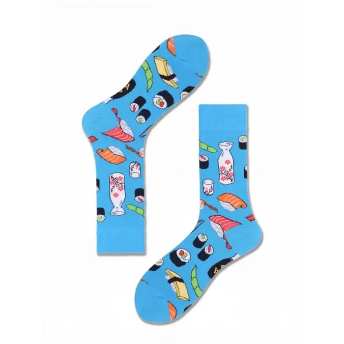 Chaussettes crew imprimées cuisine japonaise sushi - Originales et confortables pour amateurs de gastronomie
