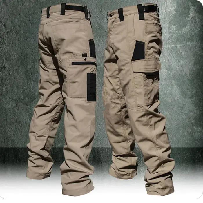 Pantalon travail chasse résistant multi-poches droit cargo outdoor printemps automne casual