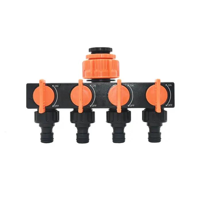 Séparateur d'eau du robinet de jardin à 4 voies, Irrigation goutte à goutte, tuyau d'eau, vanne d'ir