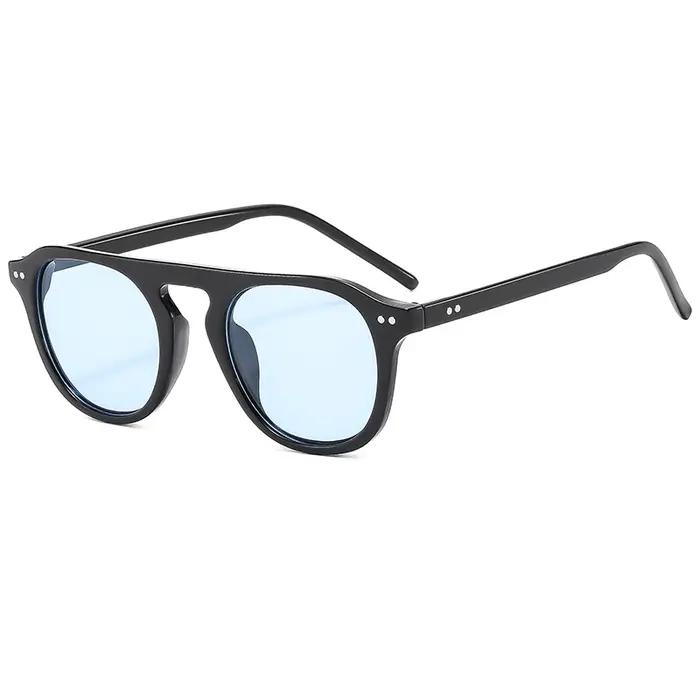 Lunettes de chasse unisexe ovales steampunk - Monture rivetée vintage anti-lumière pour randonnée et camping