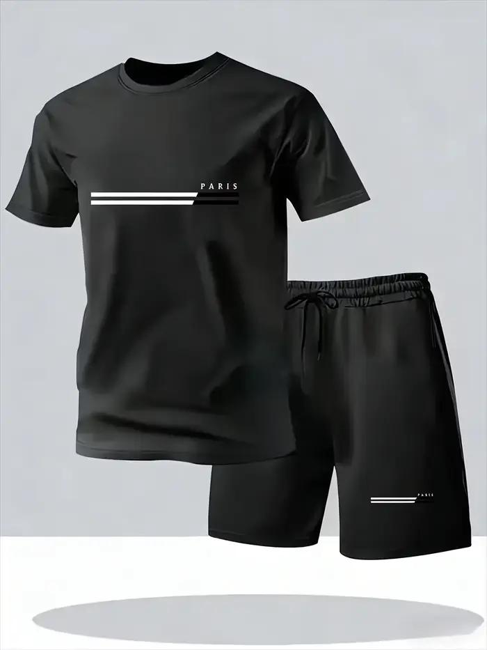 Ensemble T-shirt et Short Respirant en Maille pour Homme et Femme, Style Décontracté et Sportif, Ten