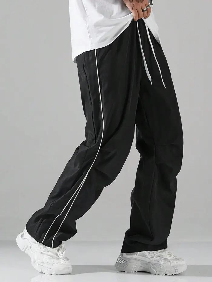 Pantalon de Surintendant Décontracté Respirant pour Homme, Couleur Unie, Droit, à la Mode, Streetwea