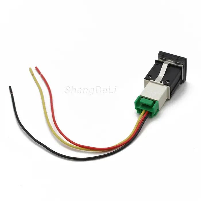 1 Pc voiture rouge LED DRL lumière emballage Radar mise hors tension caméra miroir bouton de commuta