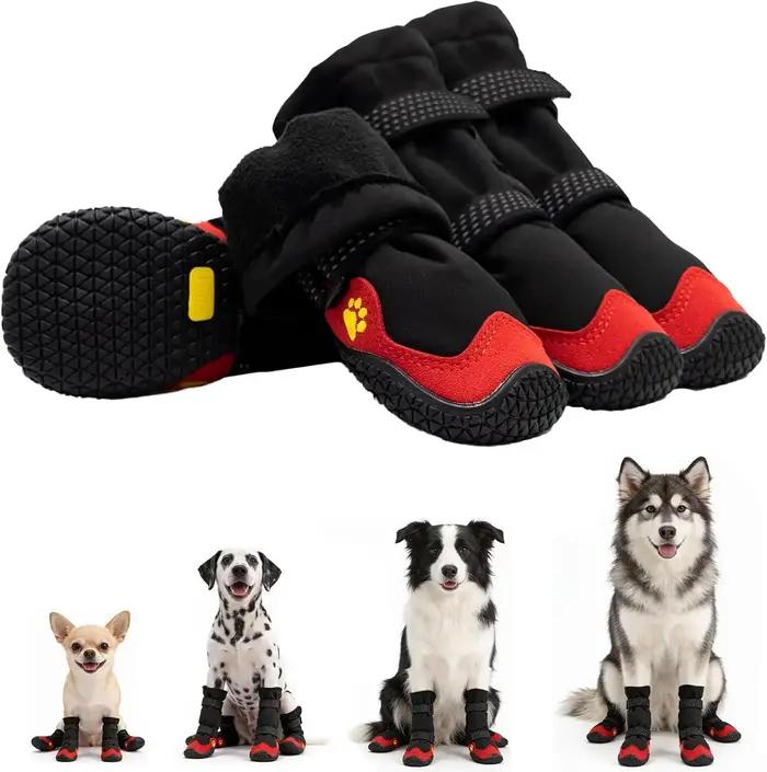 Bottes pour chien pour la neige et la randonnée