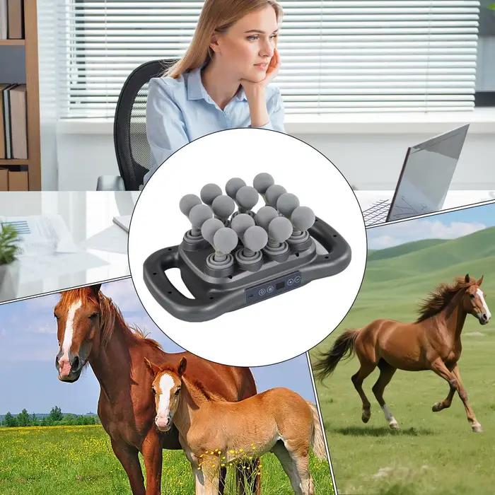 Masseur pour chevaux, outil de massage multi-têtes chauffant pour tissus profonds, machine de soulagement équestre pour la gym équine, l'extérieur et l'écurie