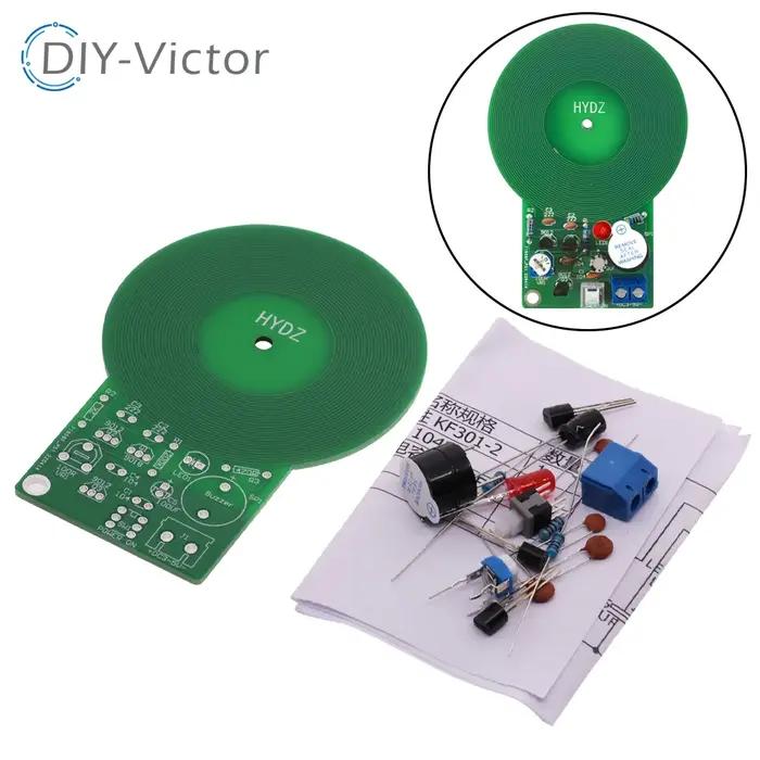 Détecteur de métaux électronique, Kit de bricolage, DC 3V-5V, 60mm, Module de carte à capteur sans c