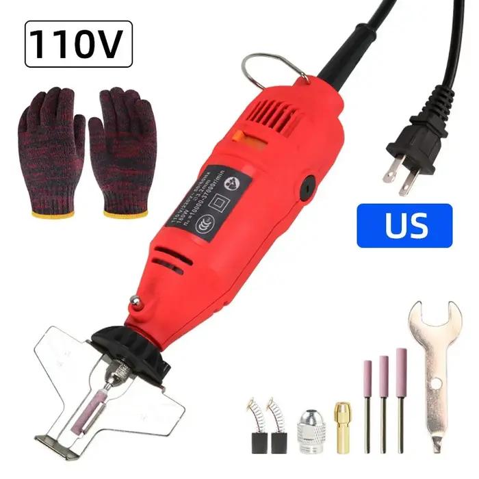 Kit d'affûtage de tronçonneuse électrique, machine à affûter les chaînes, ponceuse rapide portative pour chaînes de tronçonneuse, lime électrique EU USA UK AU