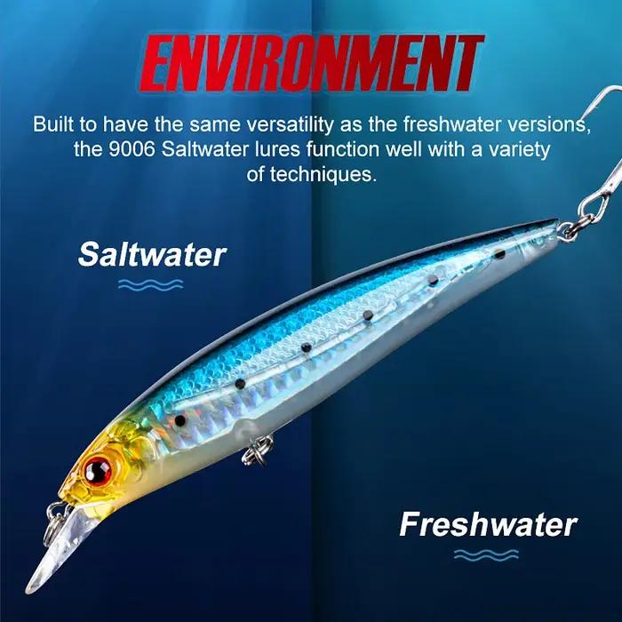Noeby Minnow leurre de pêche 100mm 13.6g flottant Wobbler Jerkbait appât dur artificiel pour bar leu