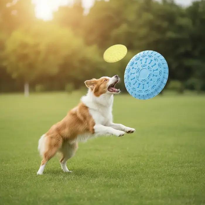 Disque volant durable pour chiens de taille moyenne/grande : Frisbee résistant aux morsures pour le jeu et