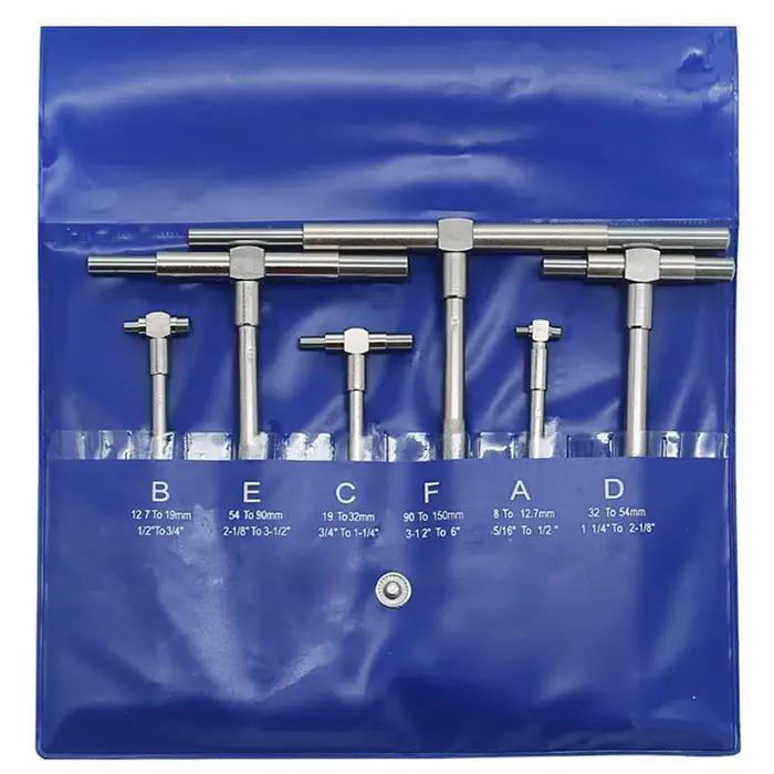 Jeu de jauges télescopiques 8-150mm (5/16 "-6"), 6 jauges internes, 4 jauges de trous pour mesures i