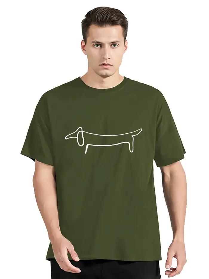 Drôle teckel chien impression T-shirt mode décontracté Fitness T-shirt couverture en coton t-shirts