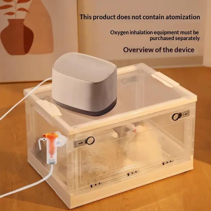 Fournitures de soins respiratoires pour animaux de compagnie nébuliseur pliable boîte à oxygène chambre respiratoire ventilée pour chats et chiens occasions spéciales