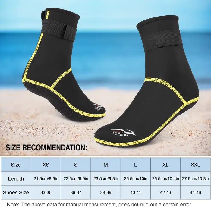 Chaussettes de plongée néoprène 3mm antidérapantes - Bottes chasse aquatique rafting snorkeling