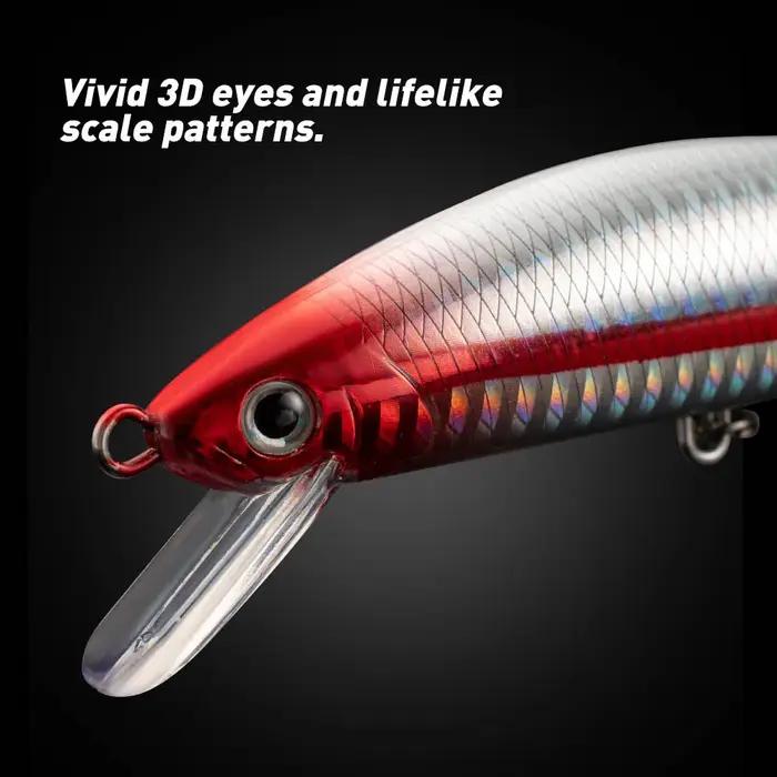Leurre de pêche coulant méné 13 cm 15 cm 40g 60g système de poids