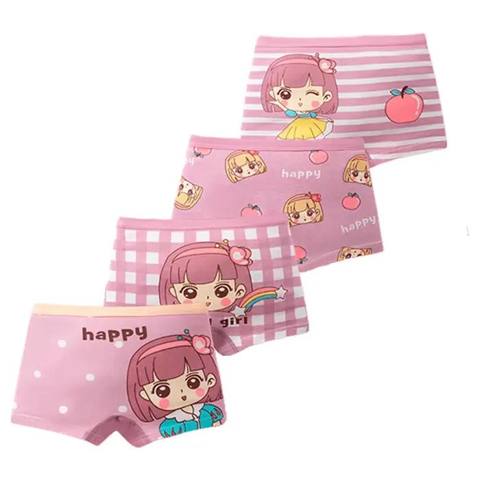Lot de culottes pour filles, jolis motifs de personnages de dessins animés, boxers pour filles, sous