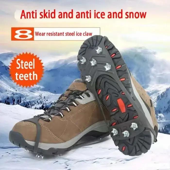 Pince à glace en caoutchouc résistante pour sécurité hivernale marche randonnée escalade neige glace bottes chaussures sécurité antipatinage occasionnels