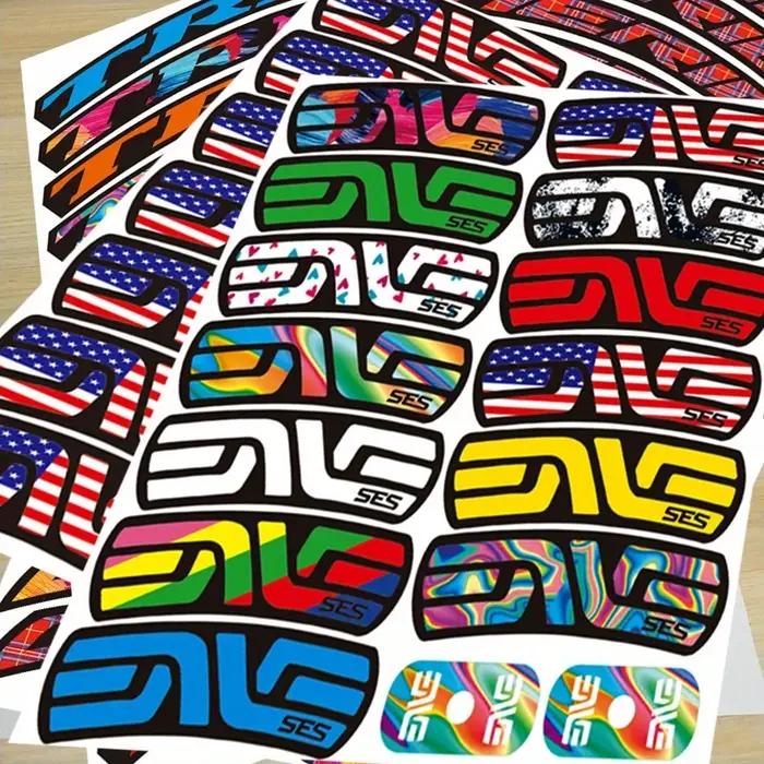 Autocollants Logo SES Design Rouge Audacieux Pour Vélos Ordinateurs Portables Occasions Spéciales Amateurs Cyclisme