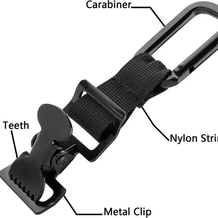 Clip de sécurité pour gants de golf, support de maintien pour gants de travail avec mousqueton métal
