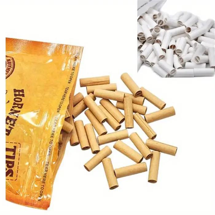 150 pièces/sac 5/6mm pointes naturelles non raffinées filtres à cigarettes faits à la main pré rouleaux