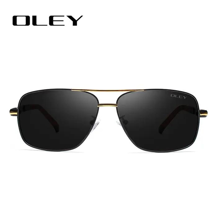 OLEY — Lunettes de soleil à verres polarisés pour hommes, mode contemporaine, protection des yeux, a