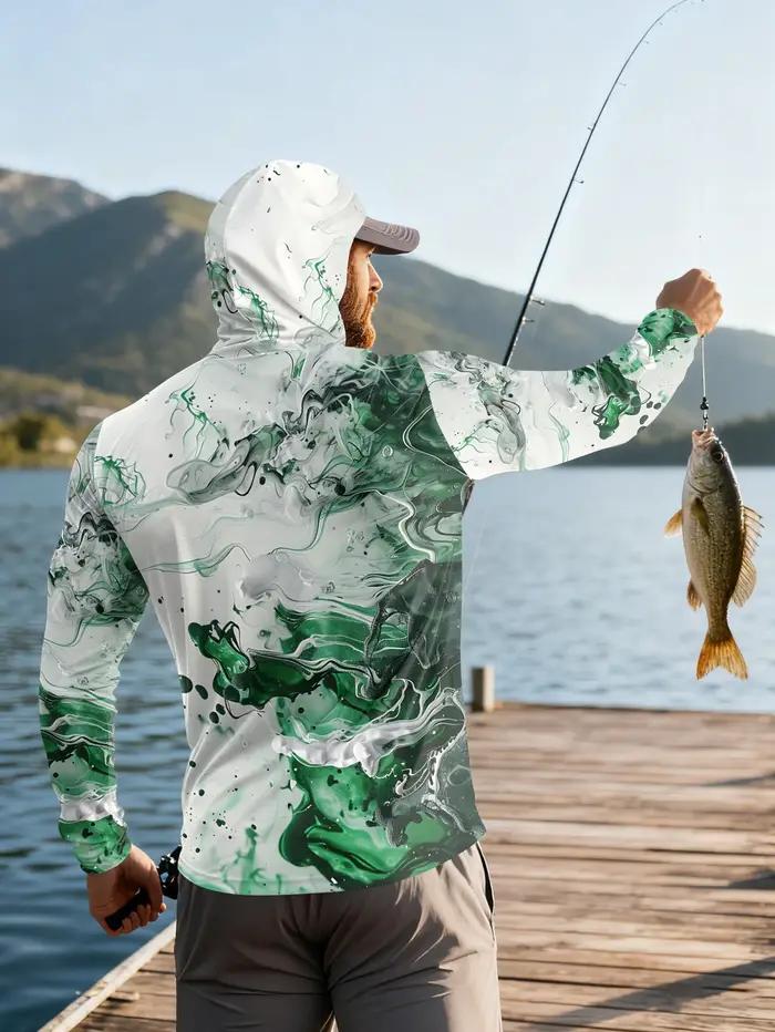 Vêtement de pêche à capuche pour hommes avec protection UV pour activités extérieures randonnée plage