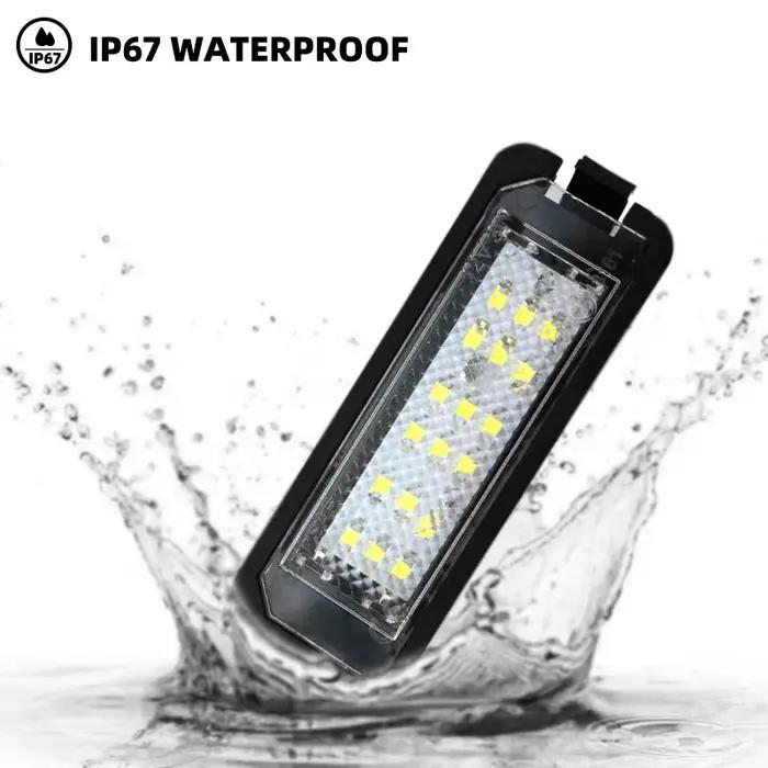 Pour VW Golf 4 5 6 7 MK4 MK7 Passat CC Polo Scirocco Leon Ibiza 2 pièces LED numéro plaque d'immatriculation lumières lampe