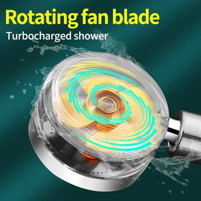 Tête de douche à hélice haute pression économie eau accessoire salle de bain pression universelle pour après-chasse