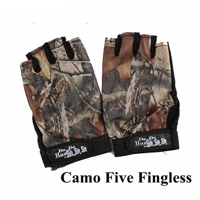 Gants de chasse bioniques camouflage demi-doigts multifonctions anti-dérapants respirants - Pêche et vélo