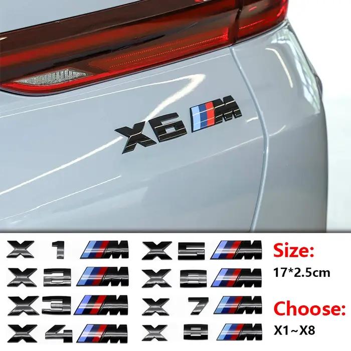 Emblème de coffre de voiture ABS pour BMW X3M X2M X5M M6 X4M en Argent ou Noir Style31 à Style38 Accessoires de Tuning Auto Occasions Spéciales