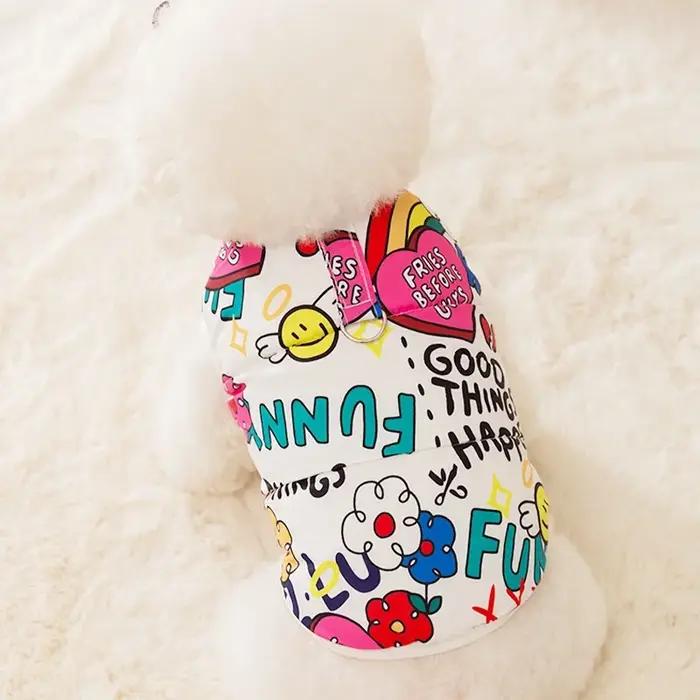 Mode imprimé chien doudoune mignon doux