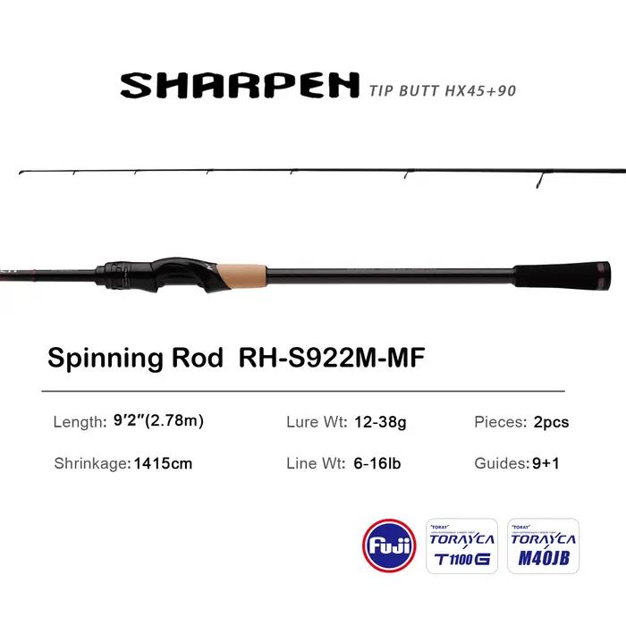 PURELURE SHARPEN leurre souple longue filature et coulée XF/MF tiges d'action composants FUJI canne à pêche au brochet