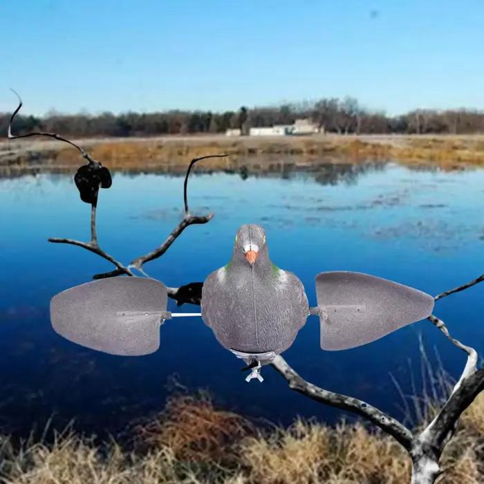 Leurre pigeon et colombe volant réaliste - Appât pour chasse aux tourterelles - Décor de jardin effaroucheur