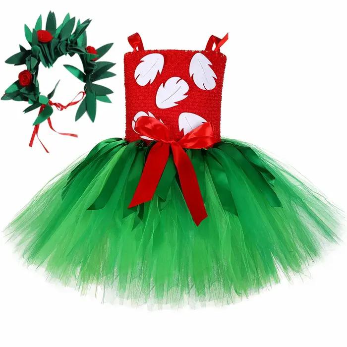 Lilo Costume pour filles princesse hawaïenne Tutu habiller vêtements tenues avec guirlande enfants H