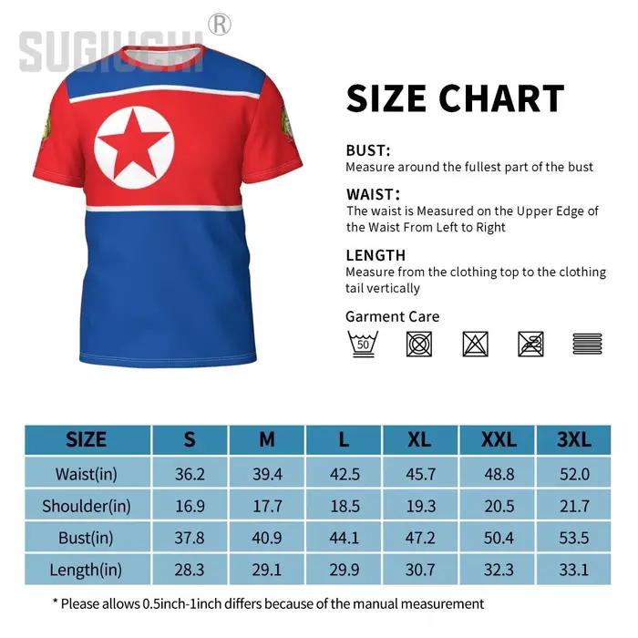 Corée du nord drapeau emblème 3D T-shirts vêtements pour hommes femmes