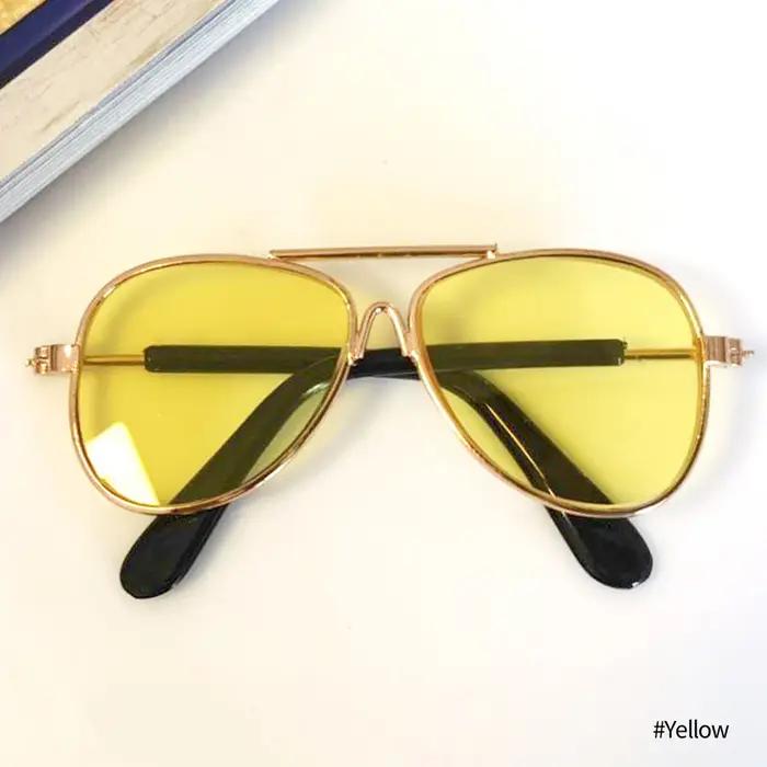 Lunettes de soleil réfléchissantes rondes vintage pour animaux de compagnie