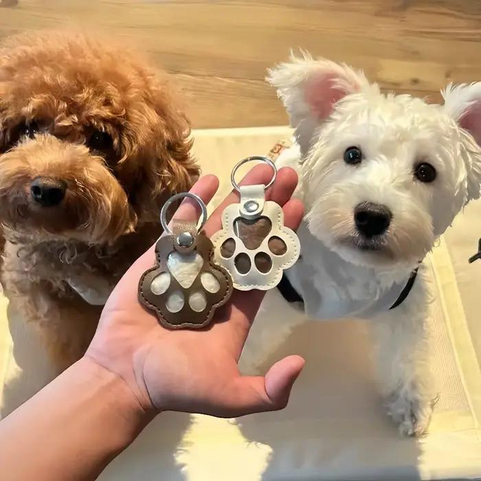 Porte-clés de rangement de cheveux de chien et de chat en cuir, pendentifs mignons pour sacs, porte-clés de voiture, collection d'animaux de compagnie, accessoires de décoration pour occasions spéciales