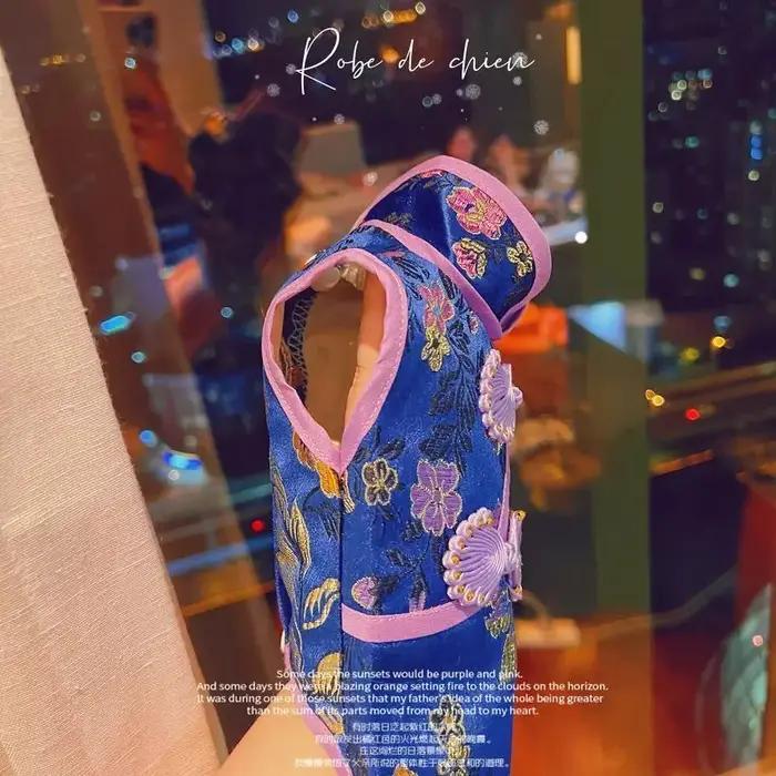 Robe Qipao pour animaux de compagnie pour le Nouvel An chinois