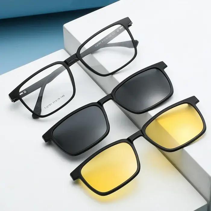 VKYEE lunettes à clipser magnétiques lunettes polarisées de conduite lunettes de myopie optique pour