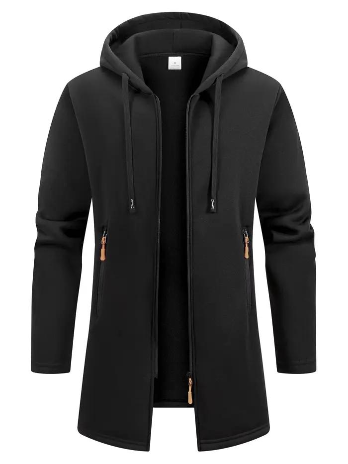 Sweat-shirt à capuche homme en polyester tricoté chaud et confortable pour l'automne et l'hiver occasions quotidiennes