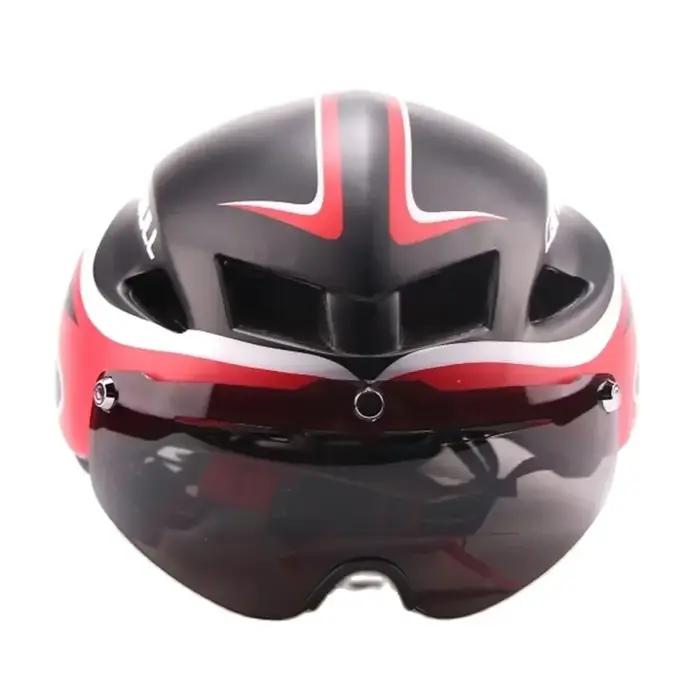 Nouveau 3 lentilles 290g Aero TT casque de vélo de route lunettes course cyclisme vélo sport sécurit